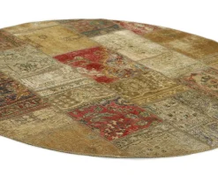 Vintage Patchwork orientalisk matta ø 200 cm