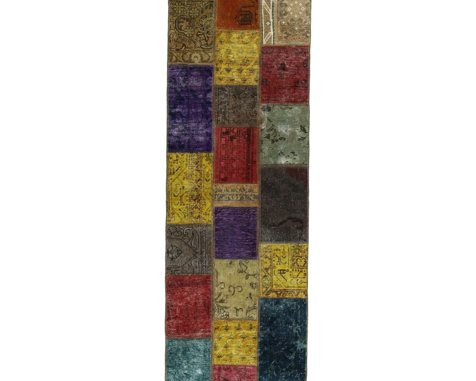 Vintage Patchwork orientalisk matta 76 x 207 cm