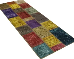 Vintage Patchwork orientalisk matta 76 x 207 cm
