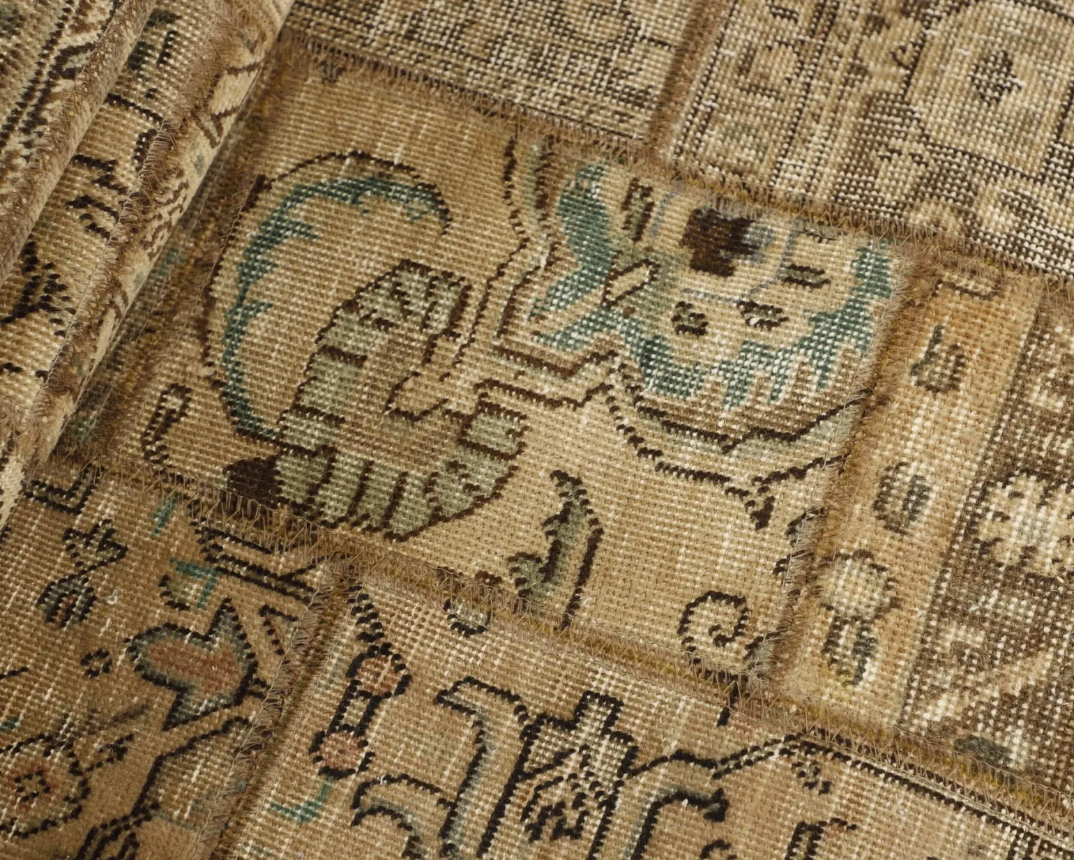 Vintage Patchwork orientalisk matta 75 x 258 cm