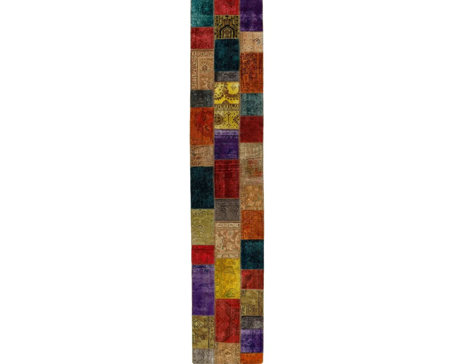 Vintage Patchwork orientalisk matta 81 x 413 cm