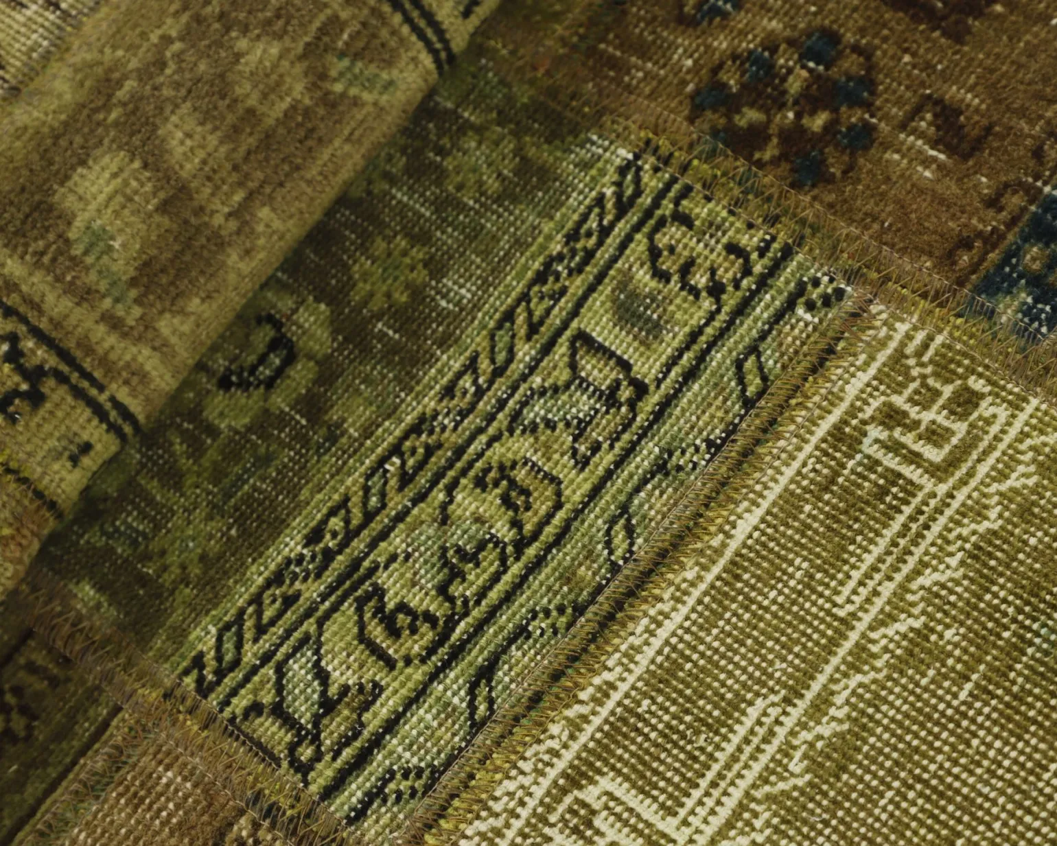Vintage Patchwork orientalisk matta 76 x 199 cm
