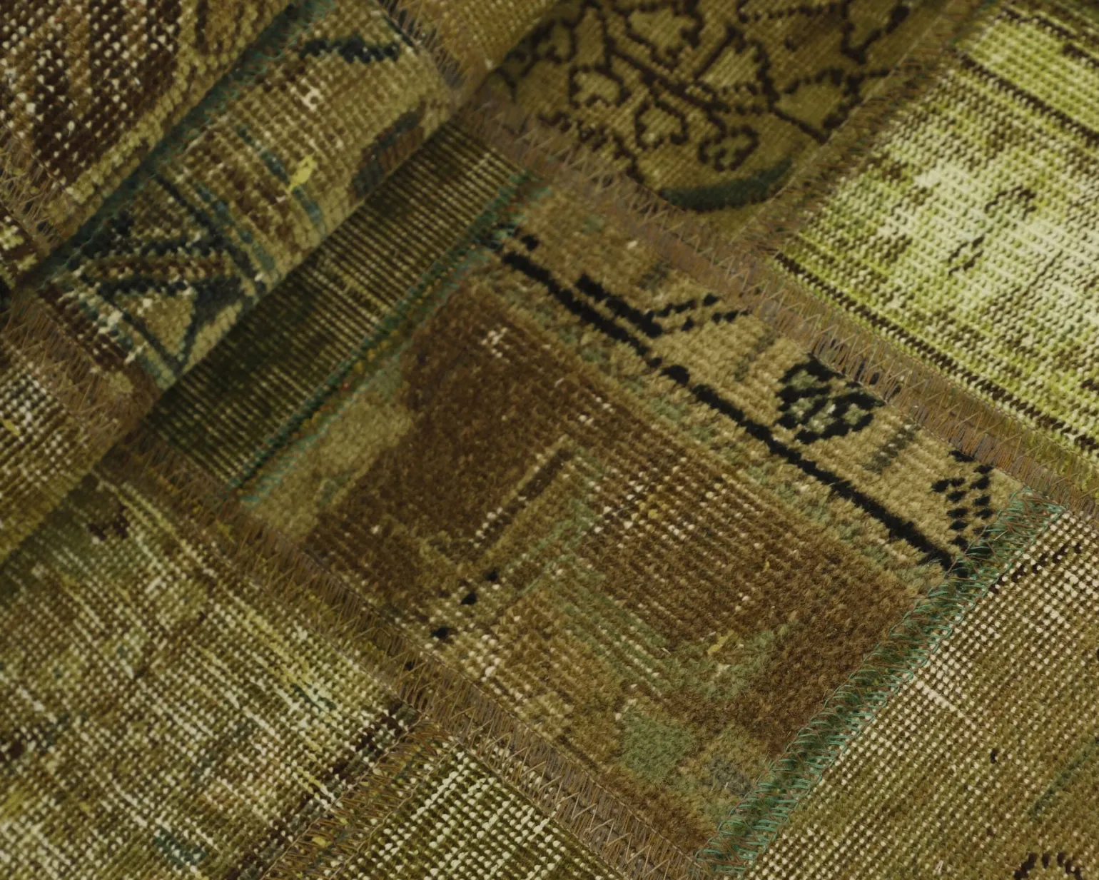 Vintage Patchwork orientalisk matta 75 x 258 cm