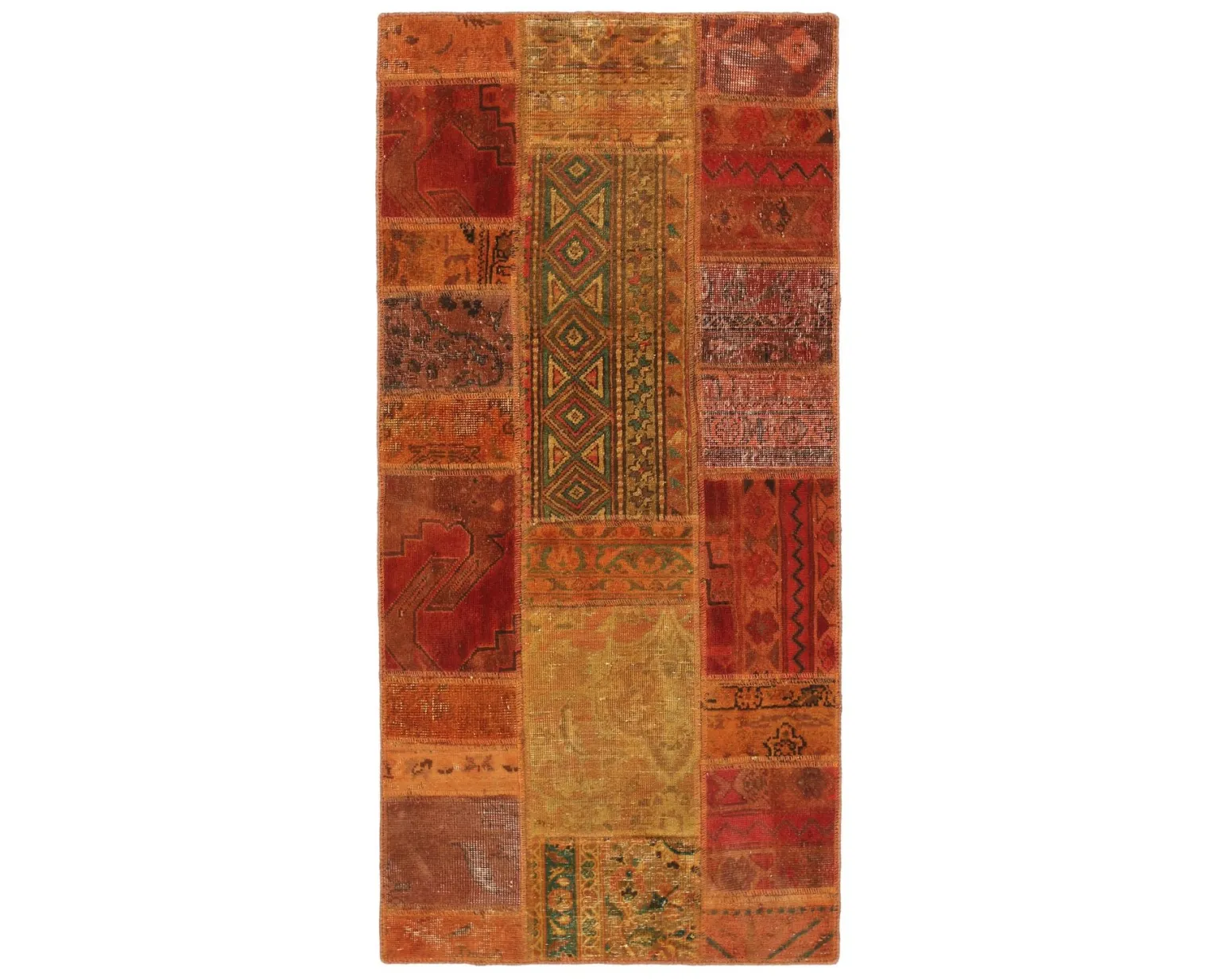 Vintage Patchwork orientalisk matta 75 x 155 cm