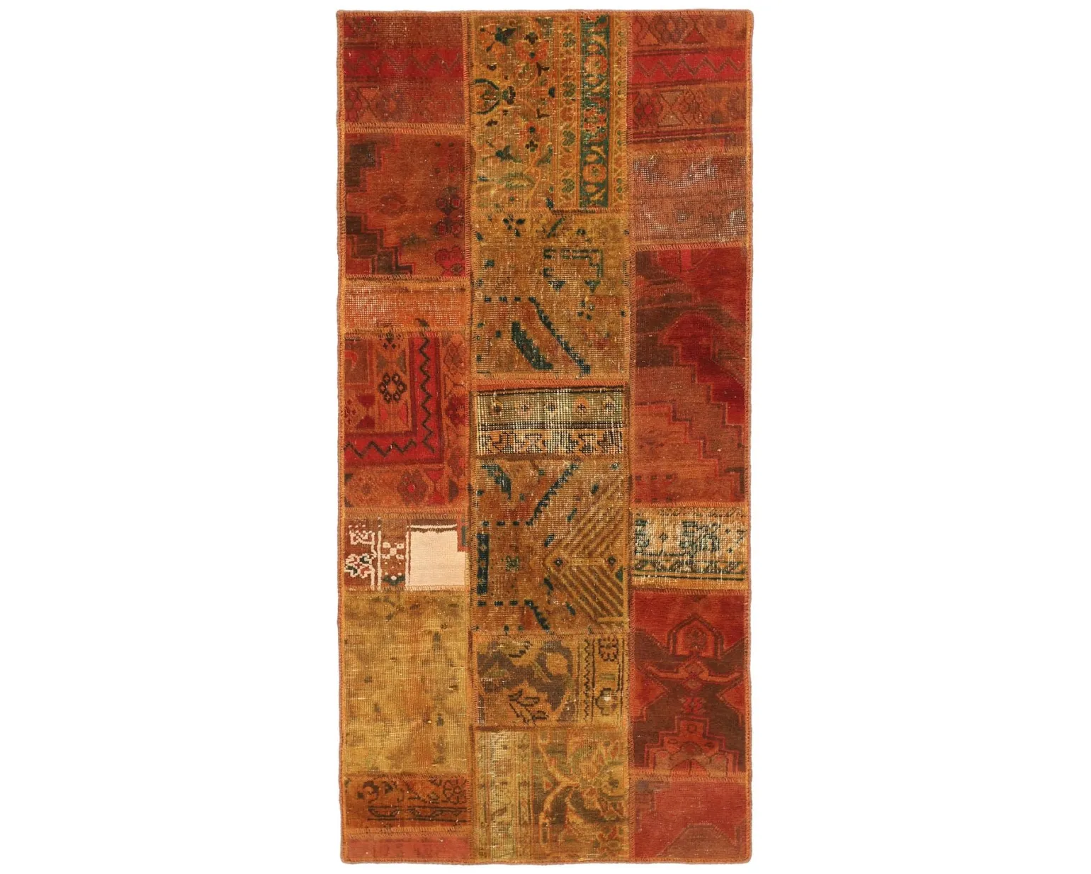 Vintage Patchwork orientalisk matta 73 x 152 cm