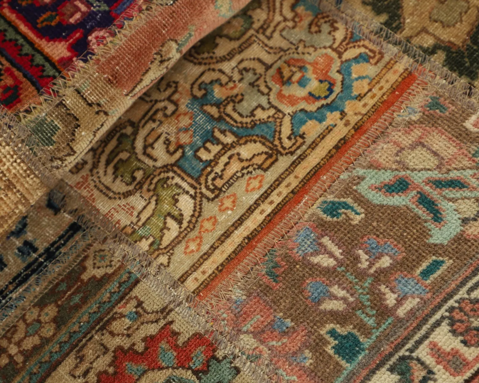 Vintage Patchwork orientalisk matta 76 x 155 cm