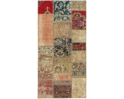 Vintage Patchwork orientalisk matta 74 x 152 cm