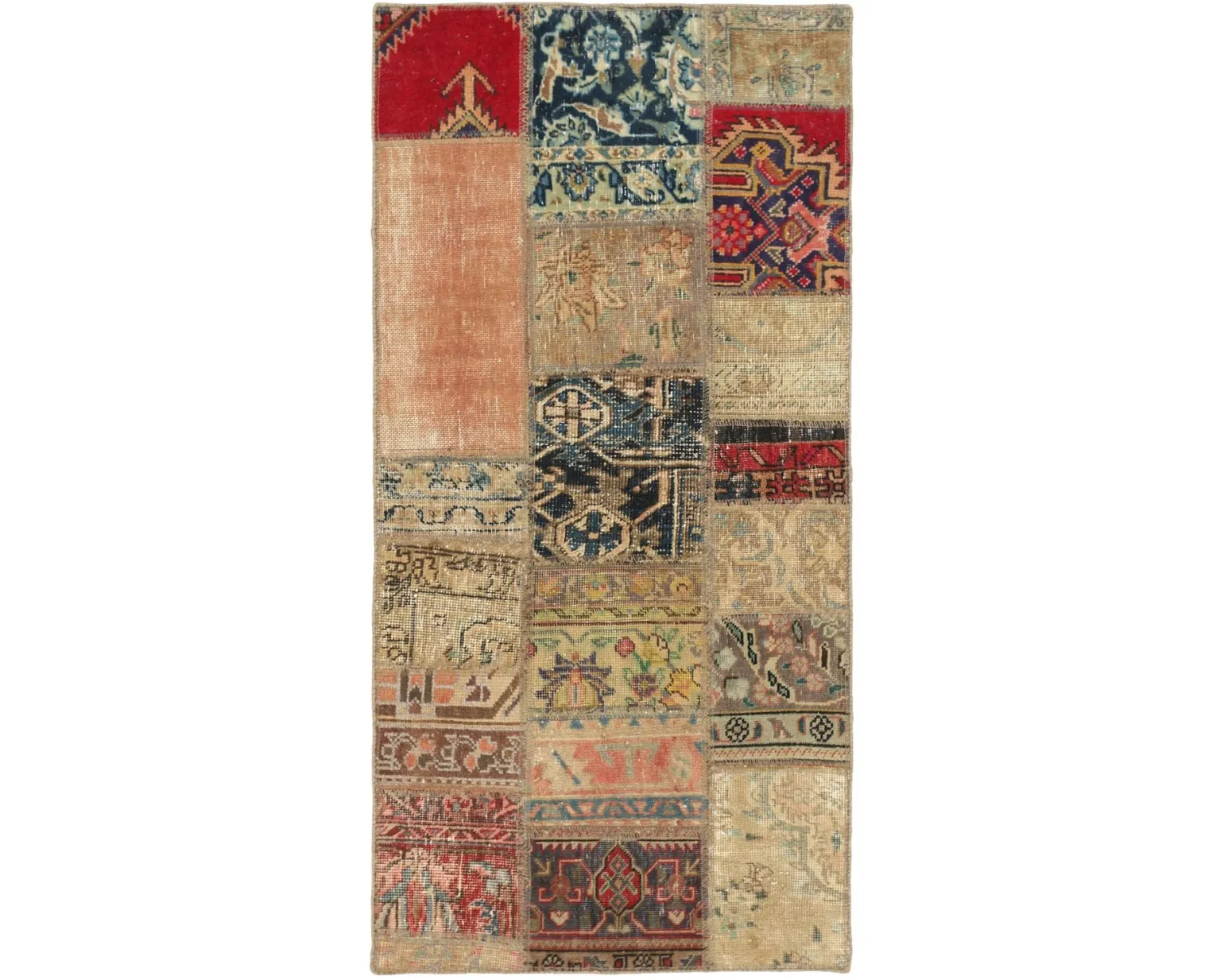Vintage Patchwork orientalisk matta 74 x 152 cm