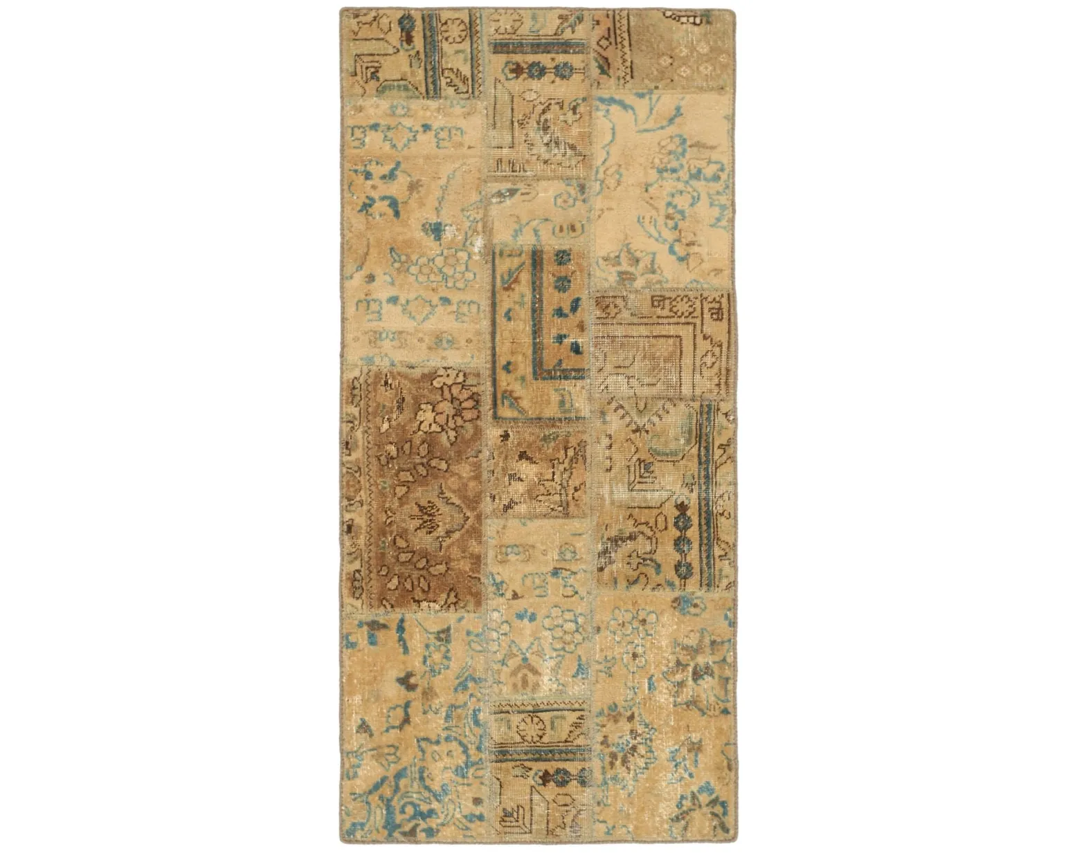 Vintage Patchwork orientalisk matta 73 x 155 cm
