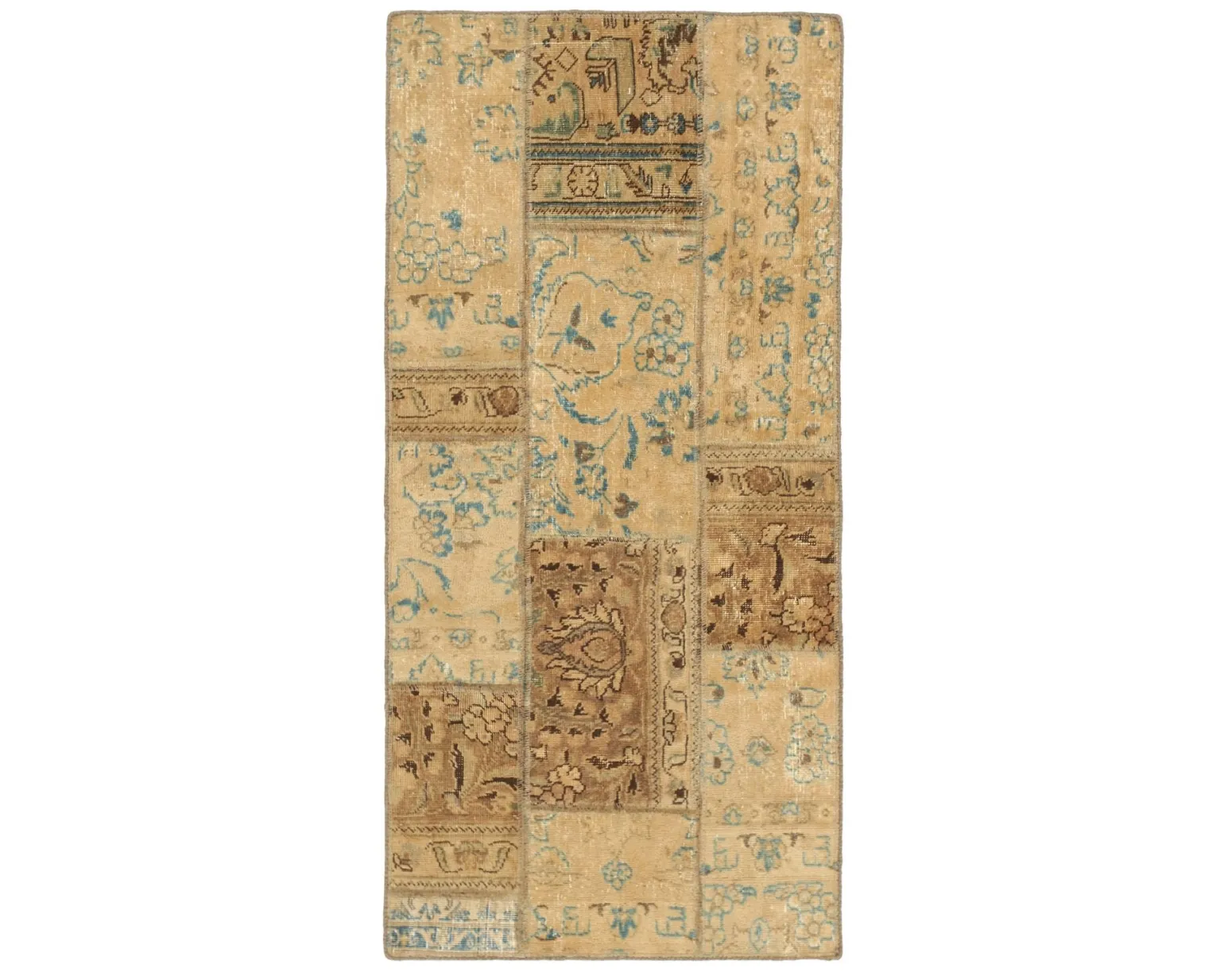 Vintage Patchwork orientalisk matta 74 x 154 cm