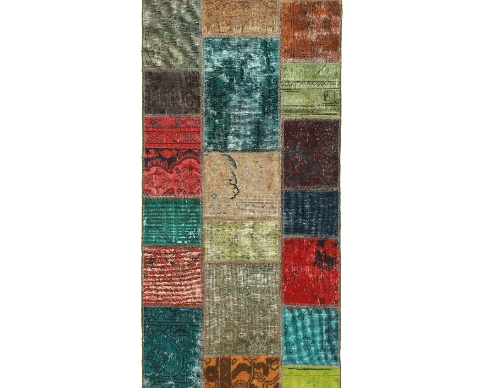 Vintage Patchwork orientalisk matta 75 x 154 cm