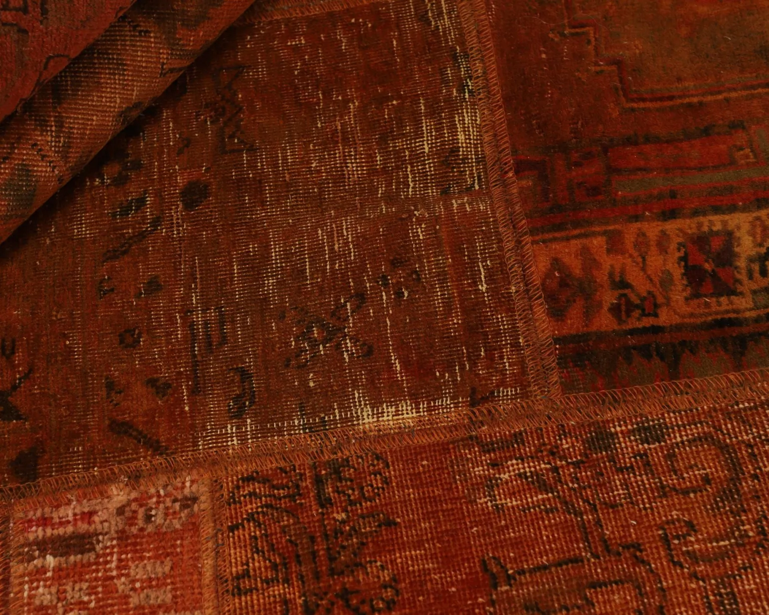 Vintage Patchwork orientalisk matta 199 x 255 cm