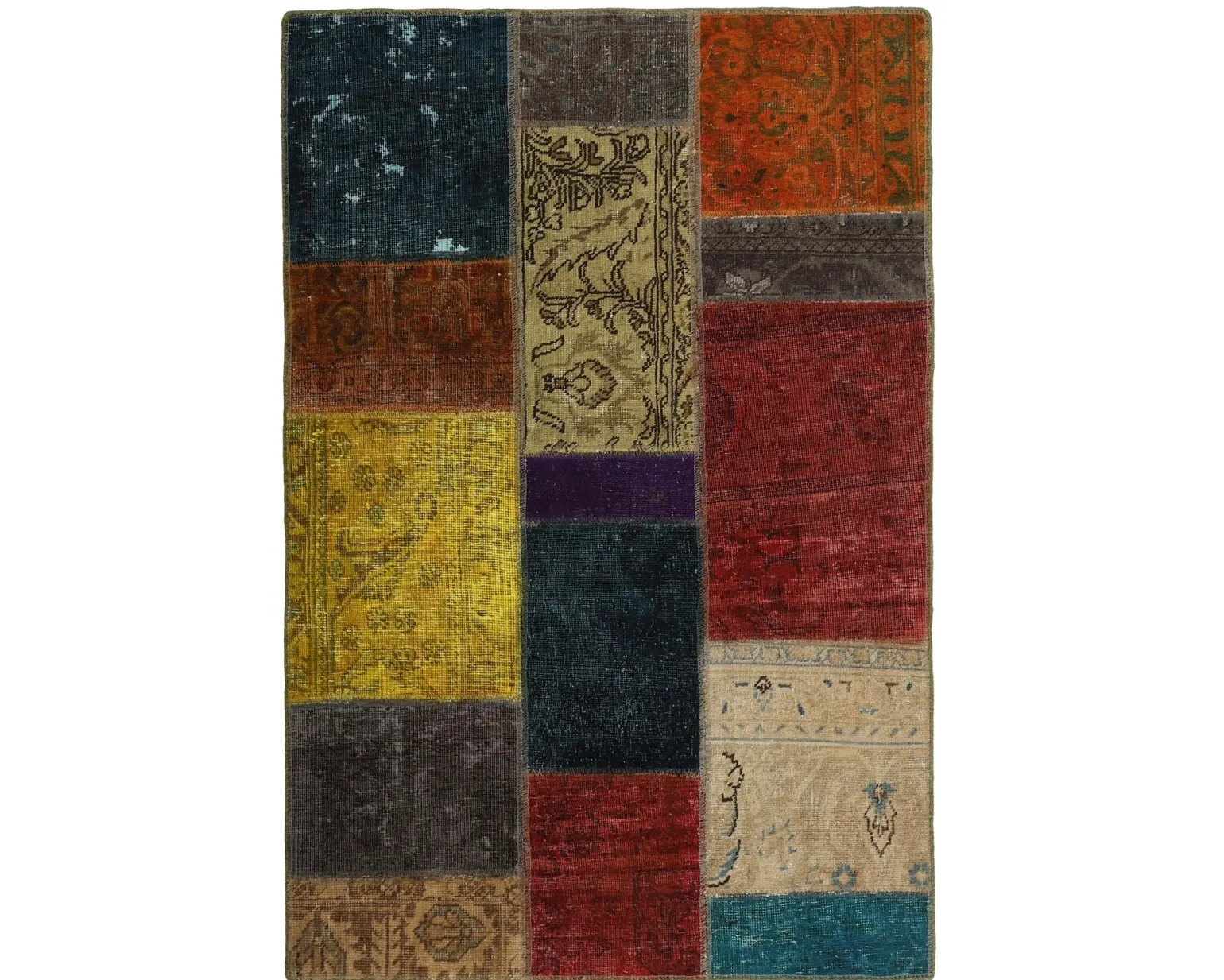 Vintage Patchwork orientalisk matta 107 x 156 cm