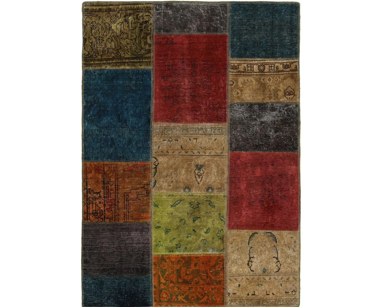 Vintage Patchwork orientalisk matta 115 x 157 cm