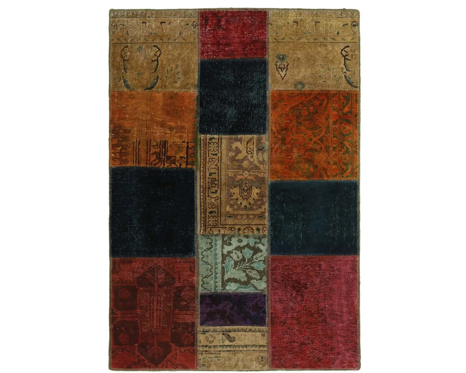 Vintage Patchwork orientalisk matta 105 x 150 cm