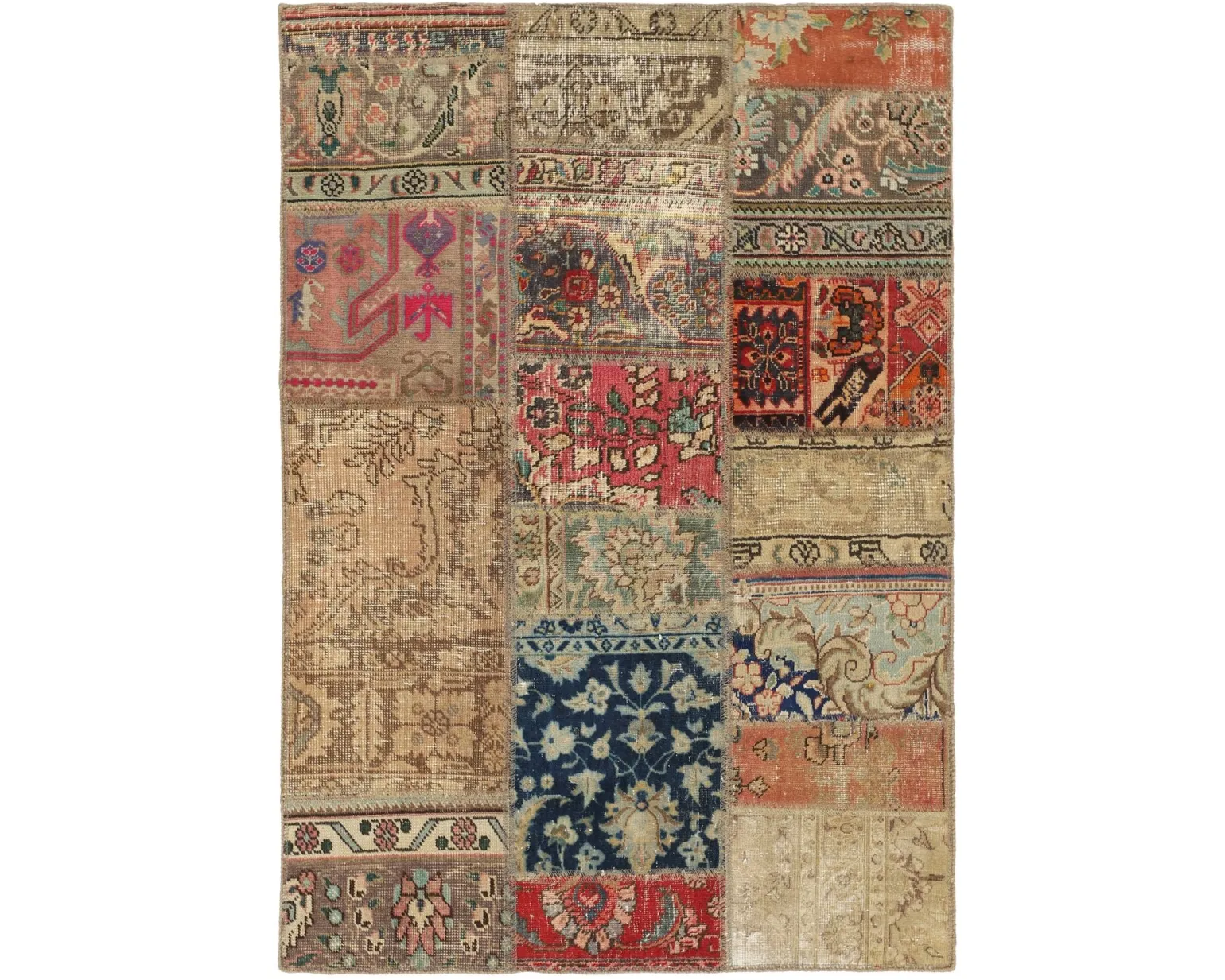 Vintage Patchwork orientalisk matta 107 x 153 cm