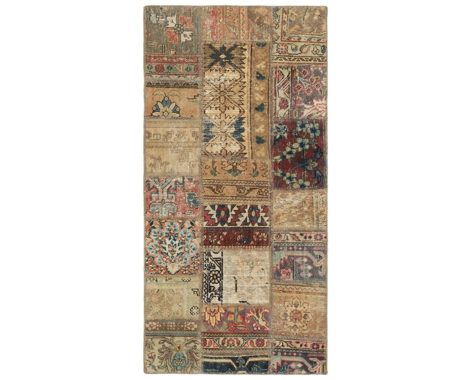 Vintage Patchwork orientalisk matta 76 x 150 cm