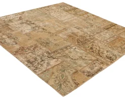 Vintage Patchwork orientalisk matta 201 x 201 cm