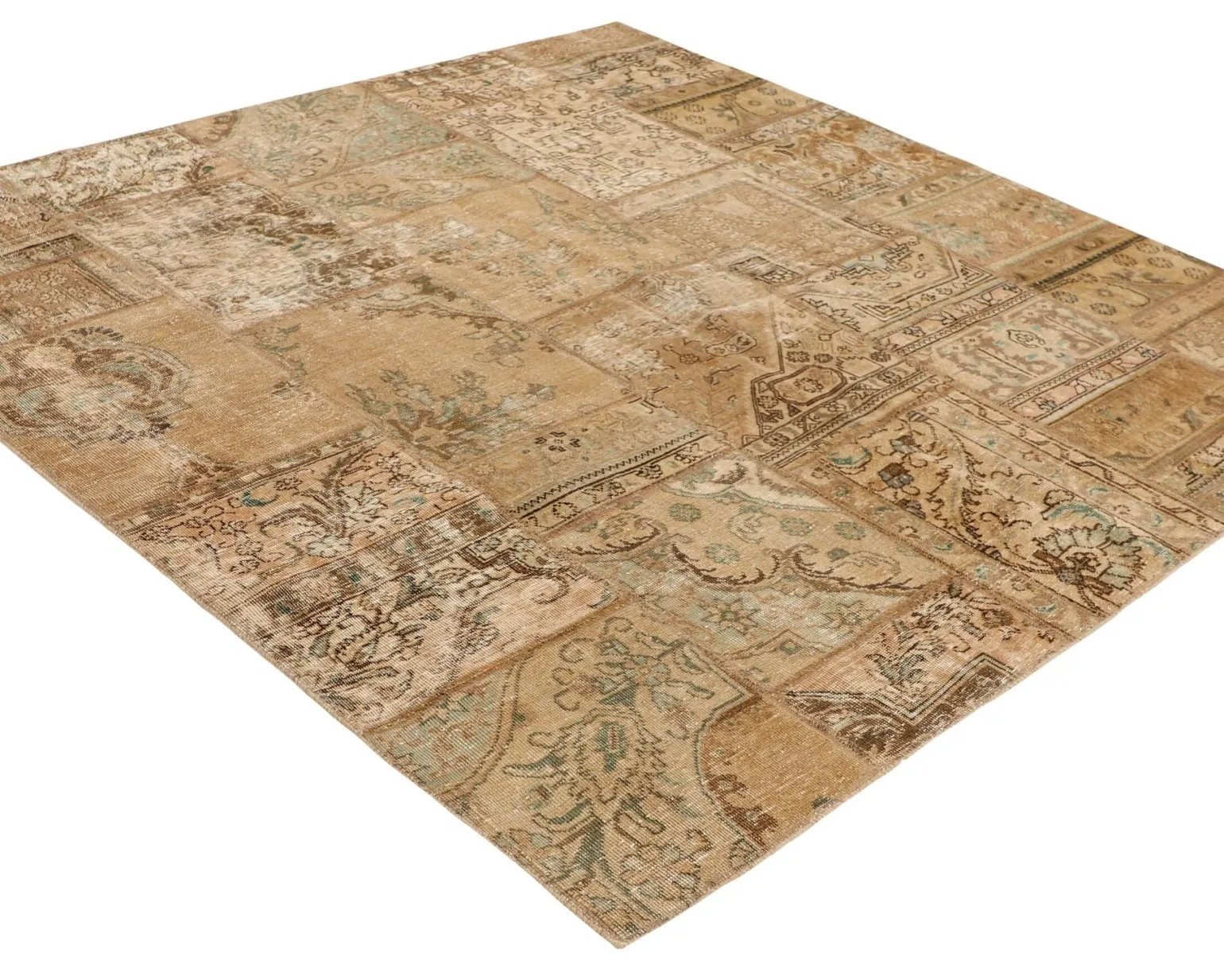 Vintage Patchwork orientalisk matta 201 x 201 cm