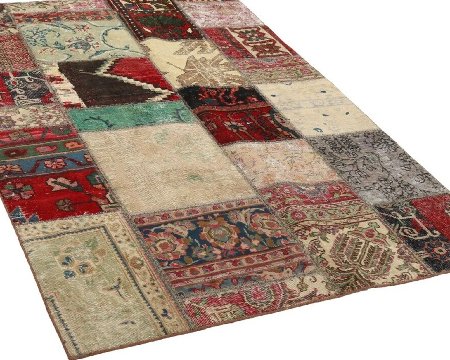 Vintage Patchwork orientalisk matta 142 x 195 cm