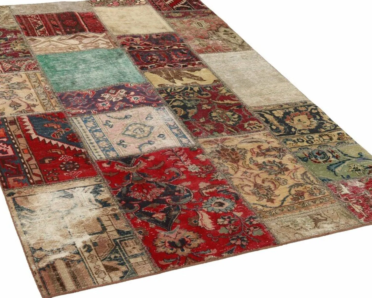 Vintage Patchwork orientalisk matta 143 x 202 cm