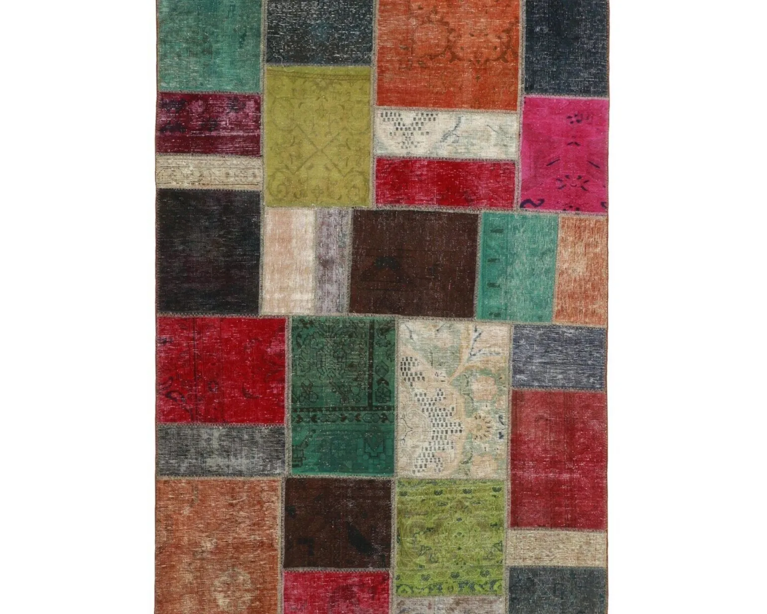 Vintage Patchwork orientalisk matta 141 x 198 cm