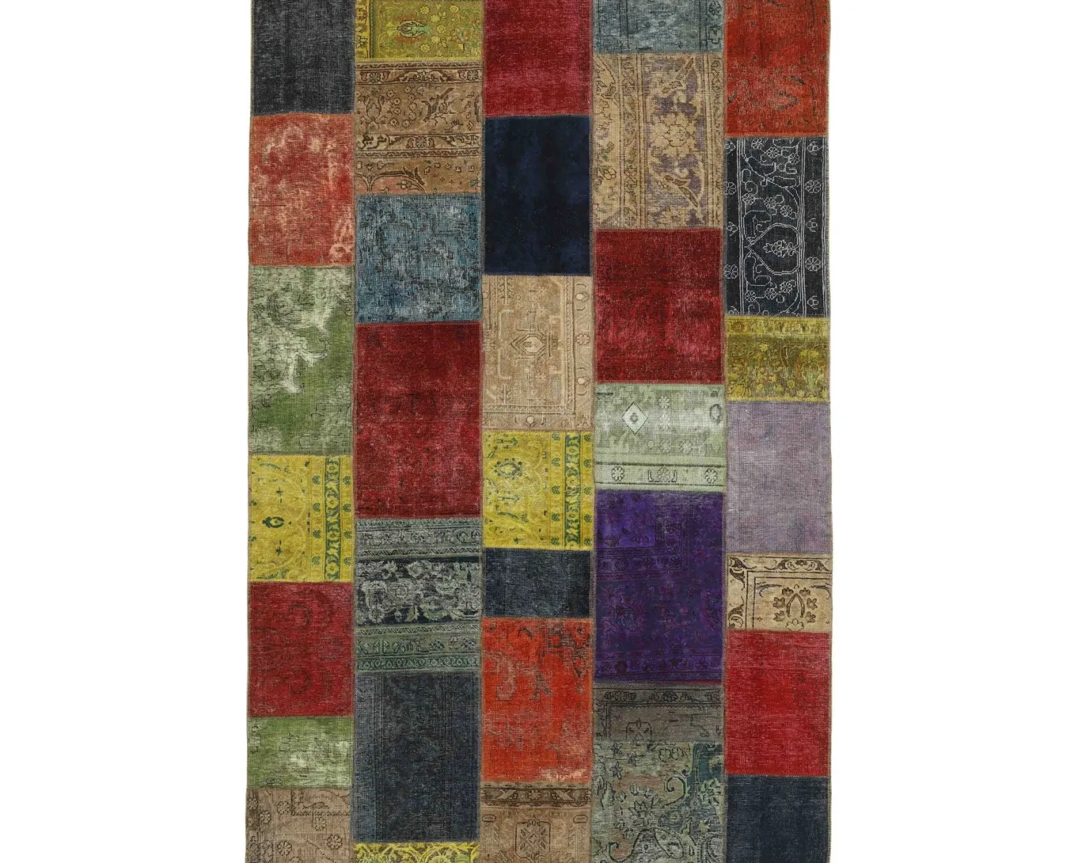 Vintage Patchwork orientalisk matta 197 x 303 cm