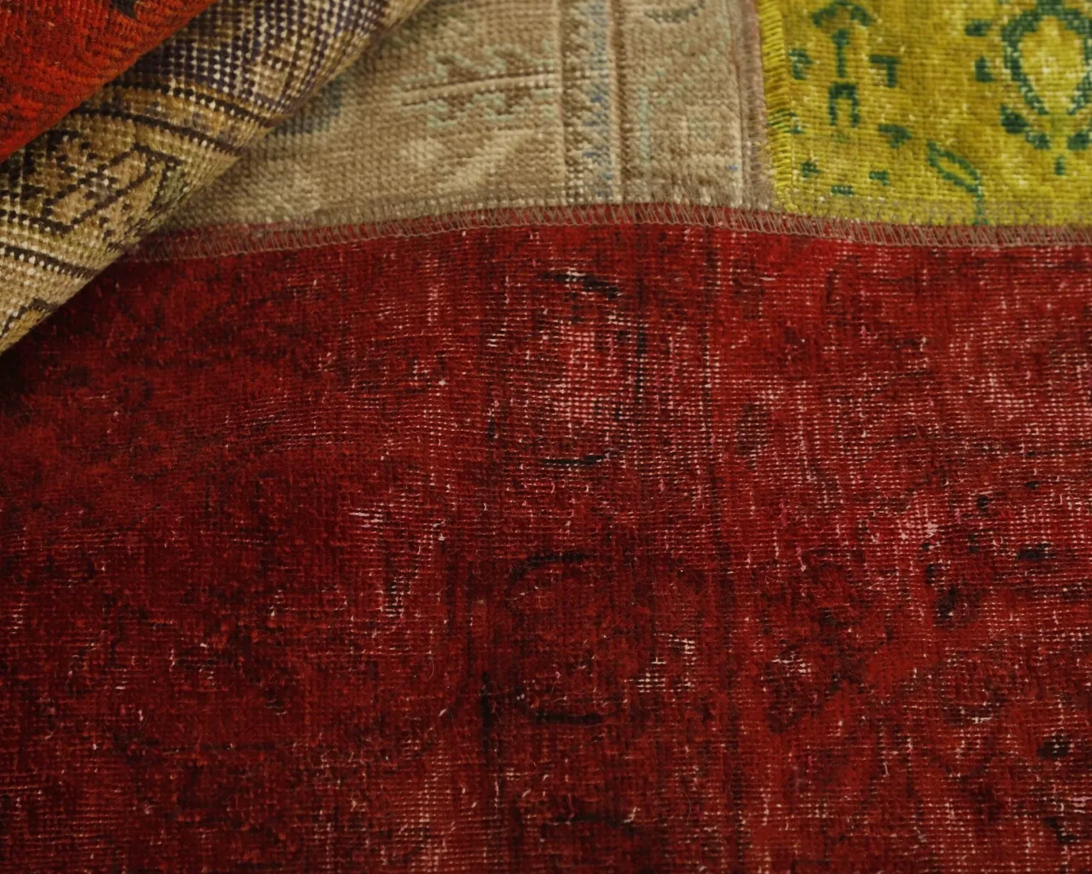 Vintage Patchwork orientalisk matta 197 x 303 cm