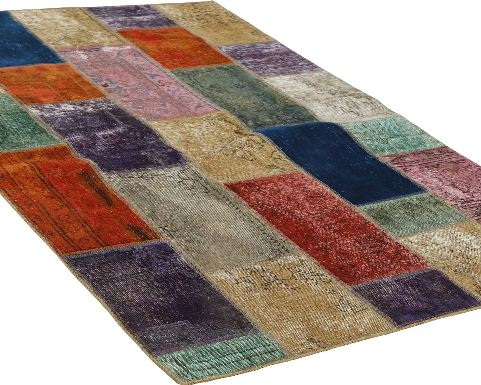 Vintage Patchwork orientalisk matta 143 x 206 cm