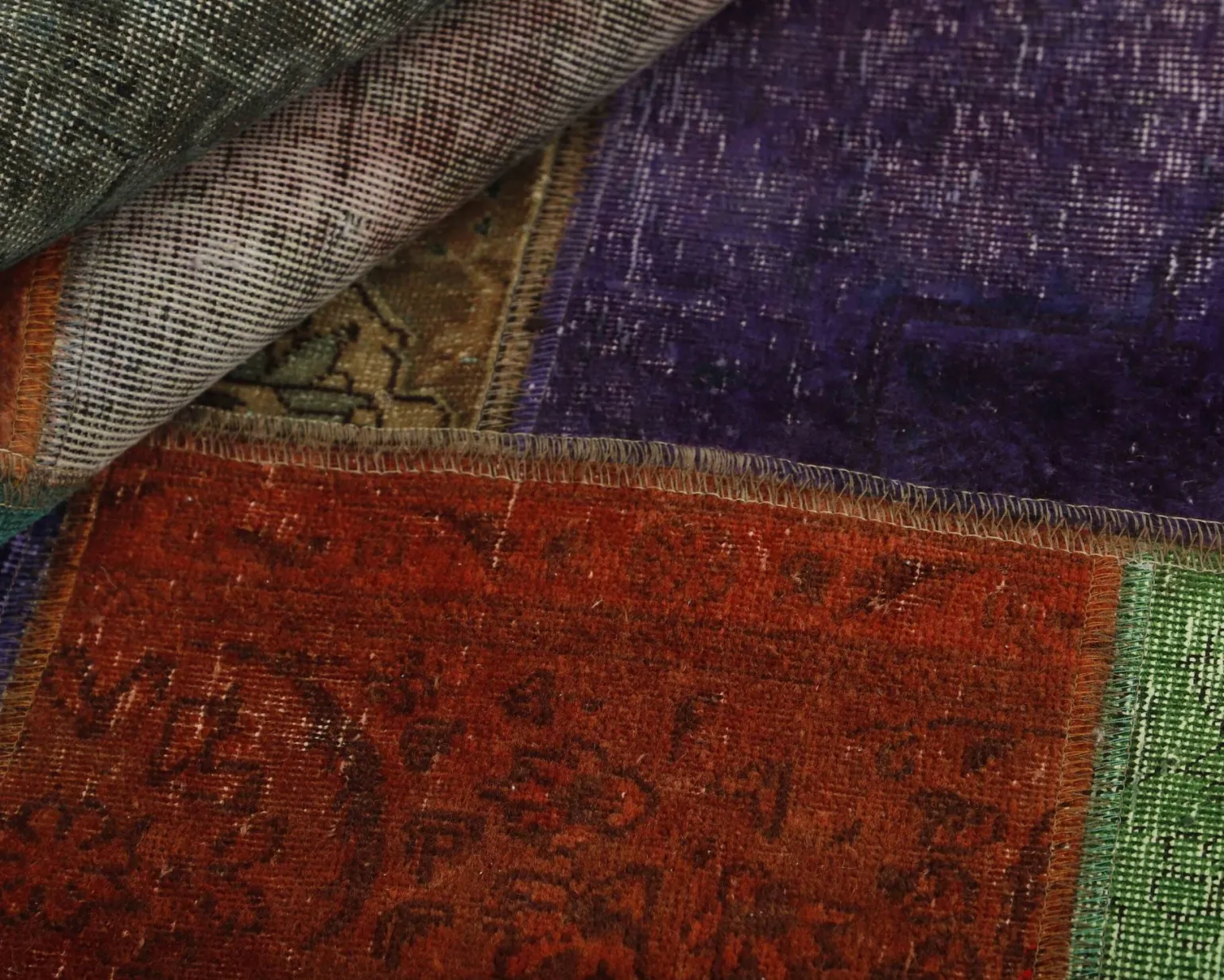 Vintage Patchwork orientalisk matta 169 x 238 cm
