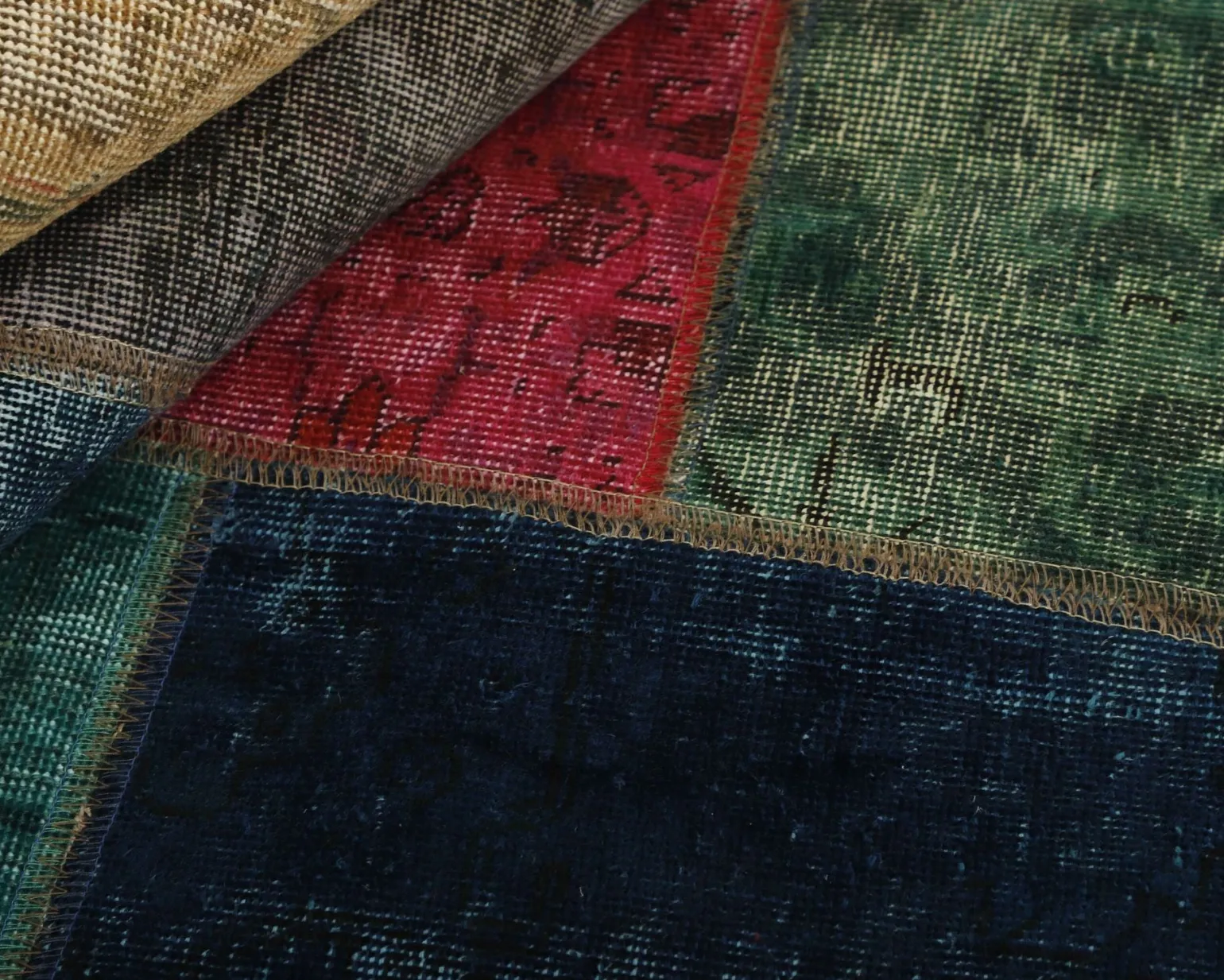 Vintage Patchwork orientalisk matta 171 x 233 cm