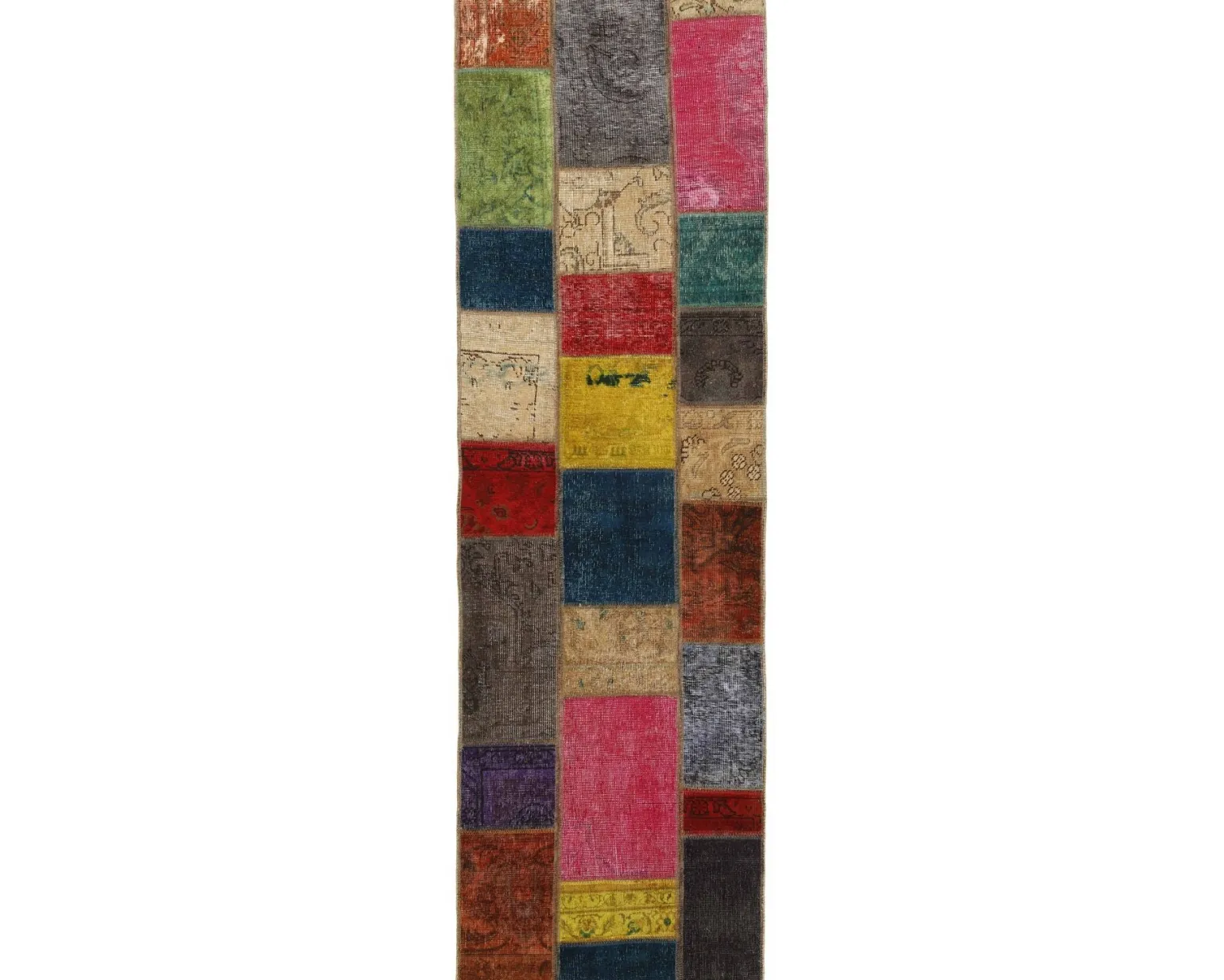 Vintage Patchwork orientalisk matta 75 x 253 cm
