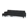 Vislanda 5-sits soffa med divan svart