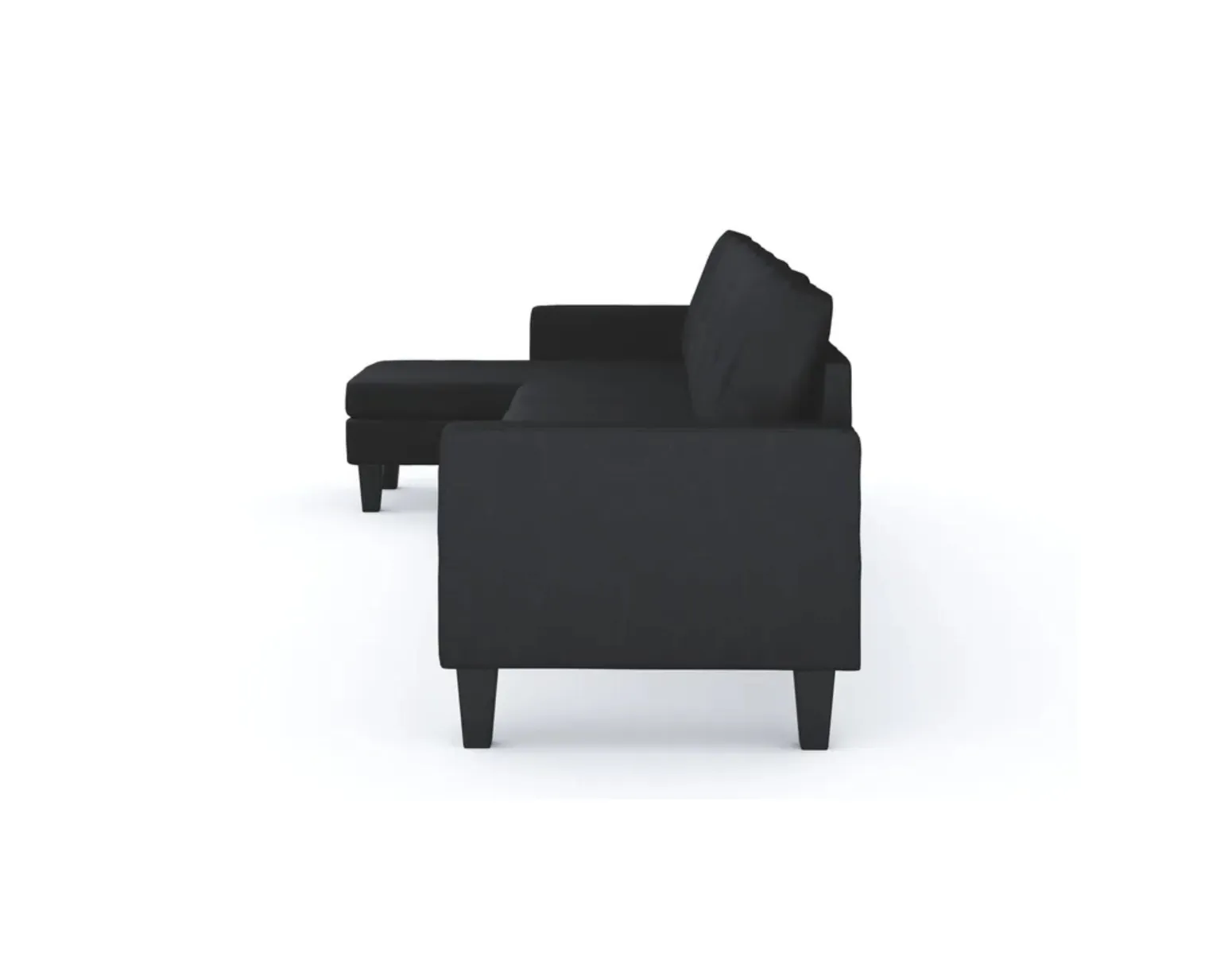 Vislanda 5-sits soffa med divan svart