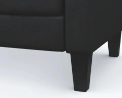 Vislanda 5-sits soffa med divan svart