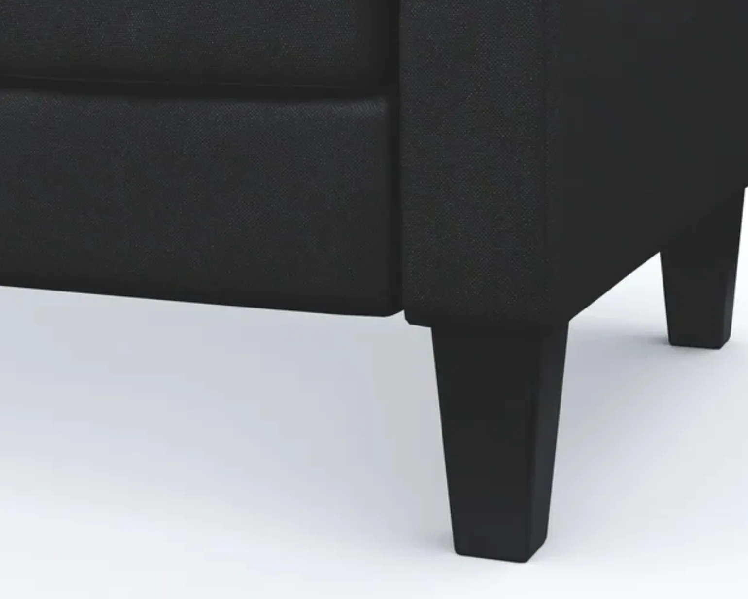 Vislanda 5-sits soffa med divan svart