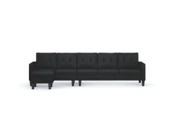 Vislanda 5-sits soffa med divan svart