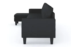 Vislanda 5-sits soffa med divan svart