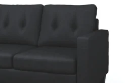 Vislanda 5-sits soffa med divan svart