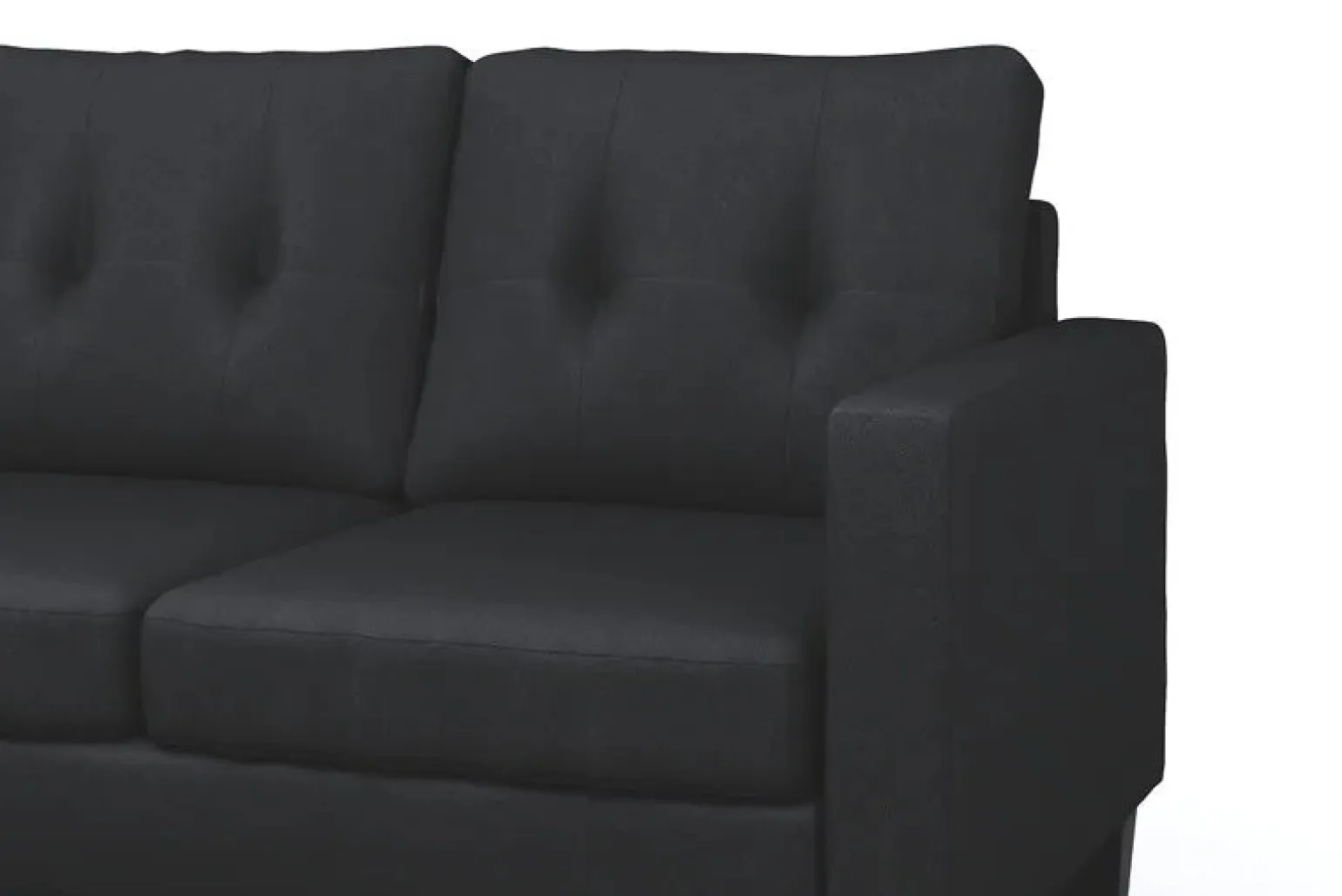 Vislanda 5-sits soffa med divan svart