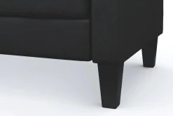 Vislanda 5-sits soffa med divan svart