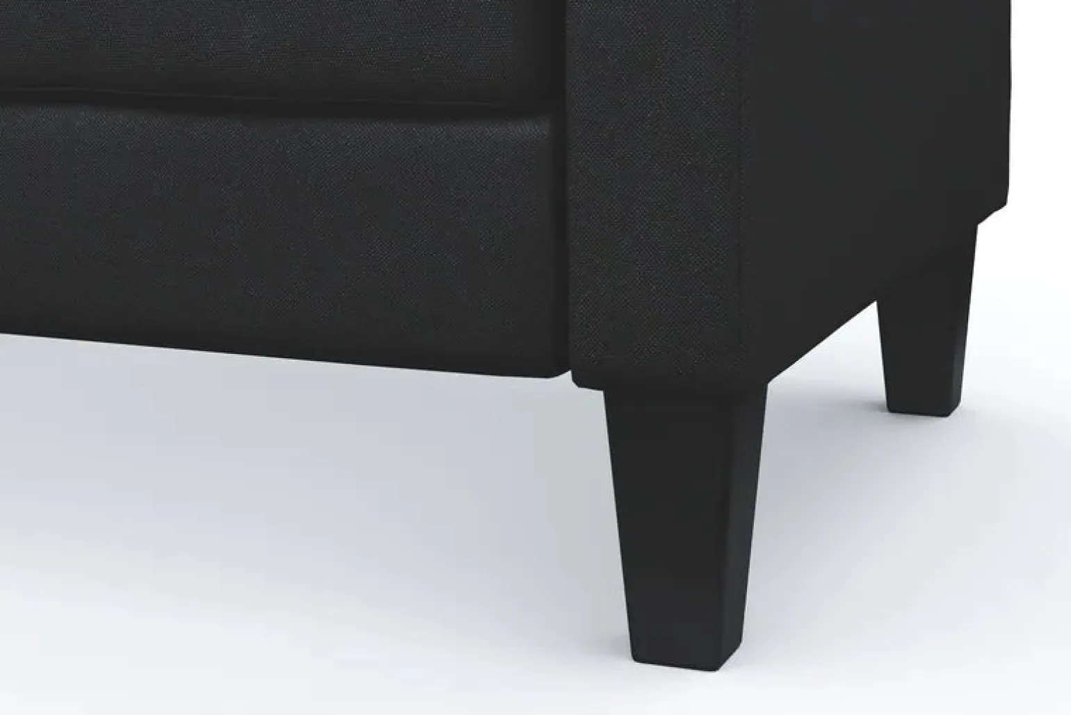 Vislanda 5-sits soffa med divan svart