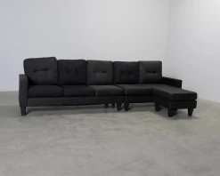 Vislanda 5-sits soffa med divan svart