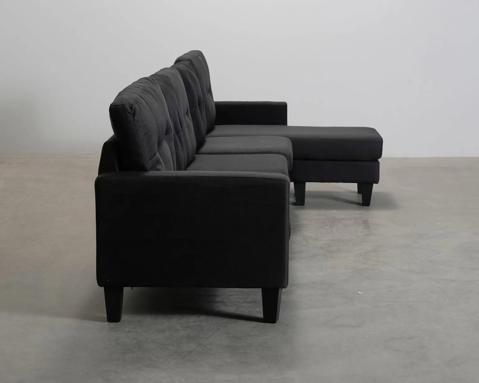 Vislanda 5-sits soffa med divan svart