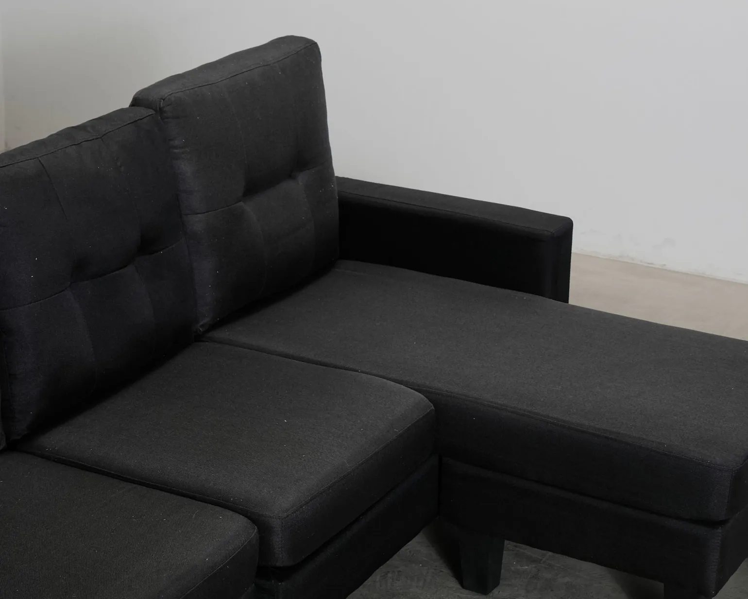 Vislanda 5-sits soffa med divan svart