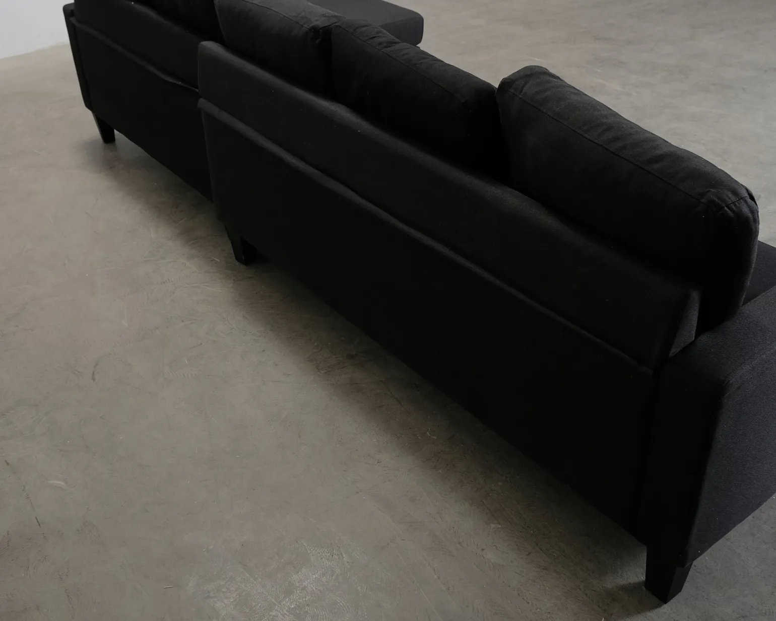 Vislanda 5-sits soffa med divan svart