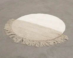 Woven Works Arc ullmatta ø 120 cm vit / beige