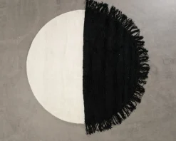 Woven Works Arc ullmatta ø 200 cm vit / svart
