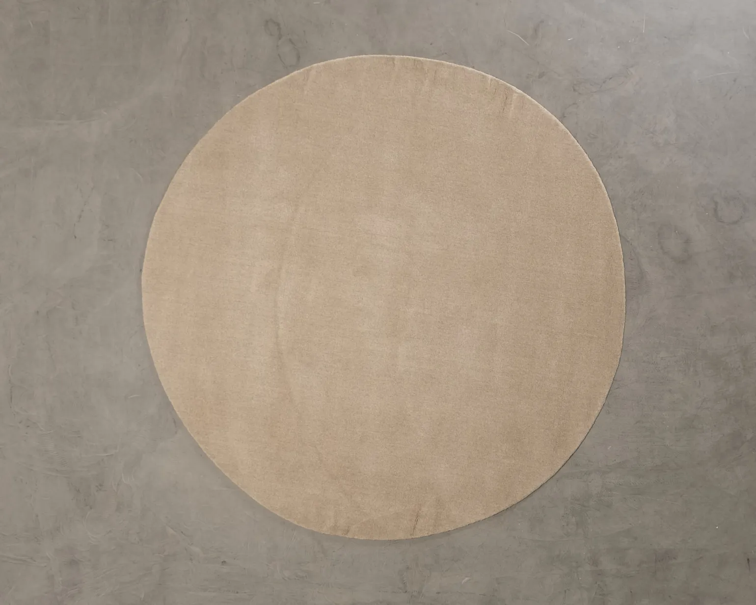 Woven Works Canvas ullmatta ø 250 cm beige