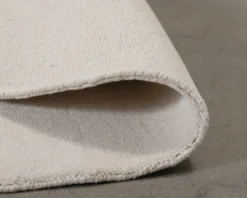 Woven Works Canvas ullmatta ø 200 cm vit